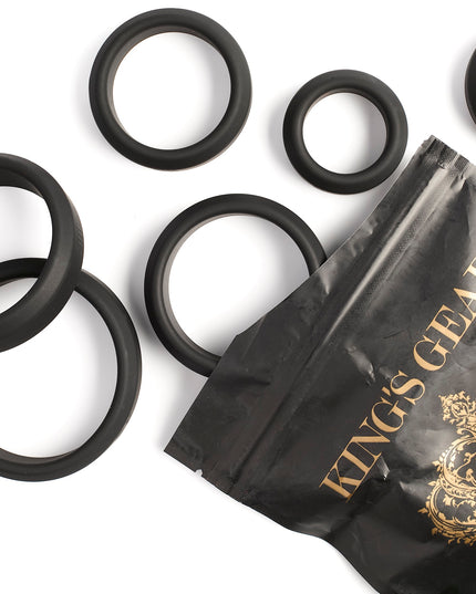 Kings Fitting Silicone Penis Ring 6 Pack